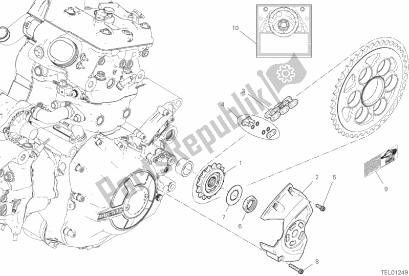 Wszystkie części do Z? Batka Przednia - ? A? Cuch Ducati Diavel 1260 S Brasil 2020